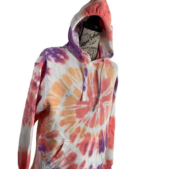 Ivory Ella Hoodie organic cotton tie-dye drawstring Pockets women’s size XS - Picture 11 of 12